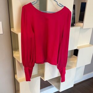 Anthropologie Vibrant Red Blouse